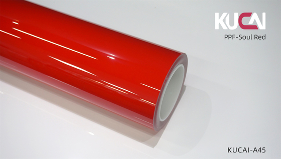Soual Rood Kleur Tpu Auto Verf Beschermingsfilm Water Perlen Aanpasbaar