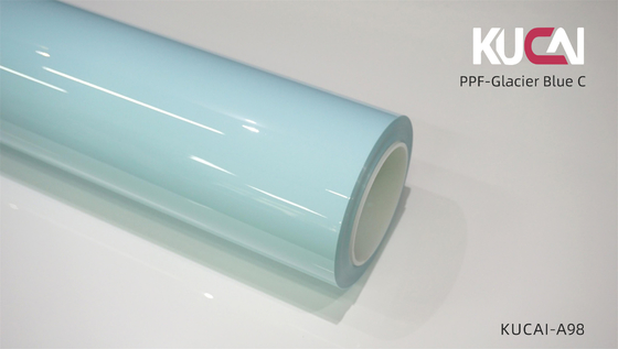 Custom Glacier Blauw TPU Kleur PPF Automotive Verf Beschermingsfilm 7,5 Mil Dikte