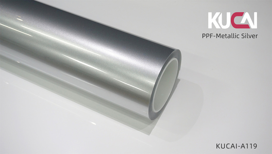 Custom TPU zelfhelende verfbeschermingsfilm Metalen zilveren kleur naadloze wrap